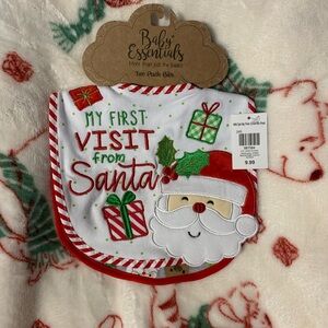 Baby Essentials Christmas Bib - Red, Green, White